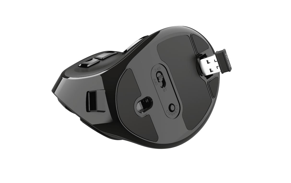 Ergonomische Maus Voxx RechargeableWiederaufladbare, ergonomische Funkmaus mit Digitalanzeige