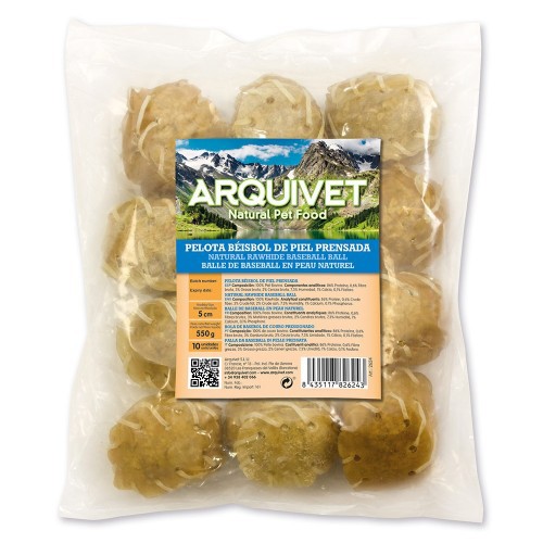 Bola de beisebol de couro com sabor neutro para cães.