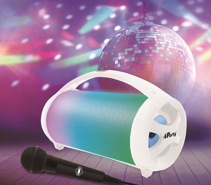 Lexibook - Iparty Bluetooth Højttaler Med Lys Og Mikrofon