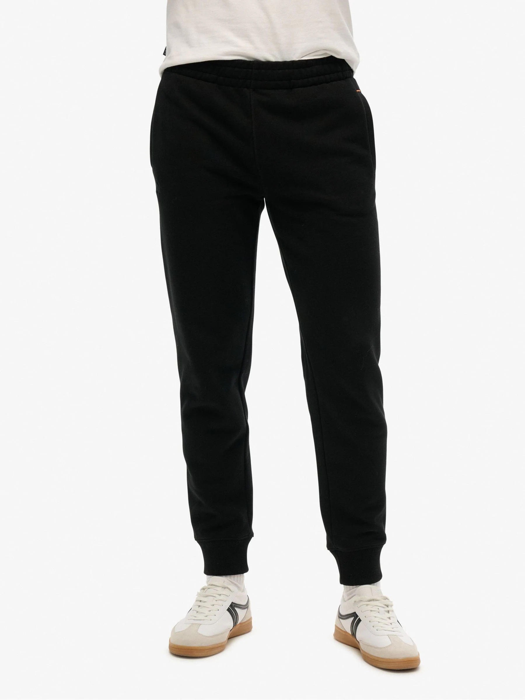 Zwart - Superdry Essential Logo Half Brushed Joggers