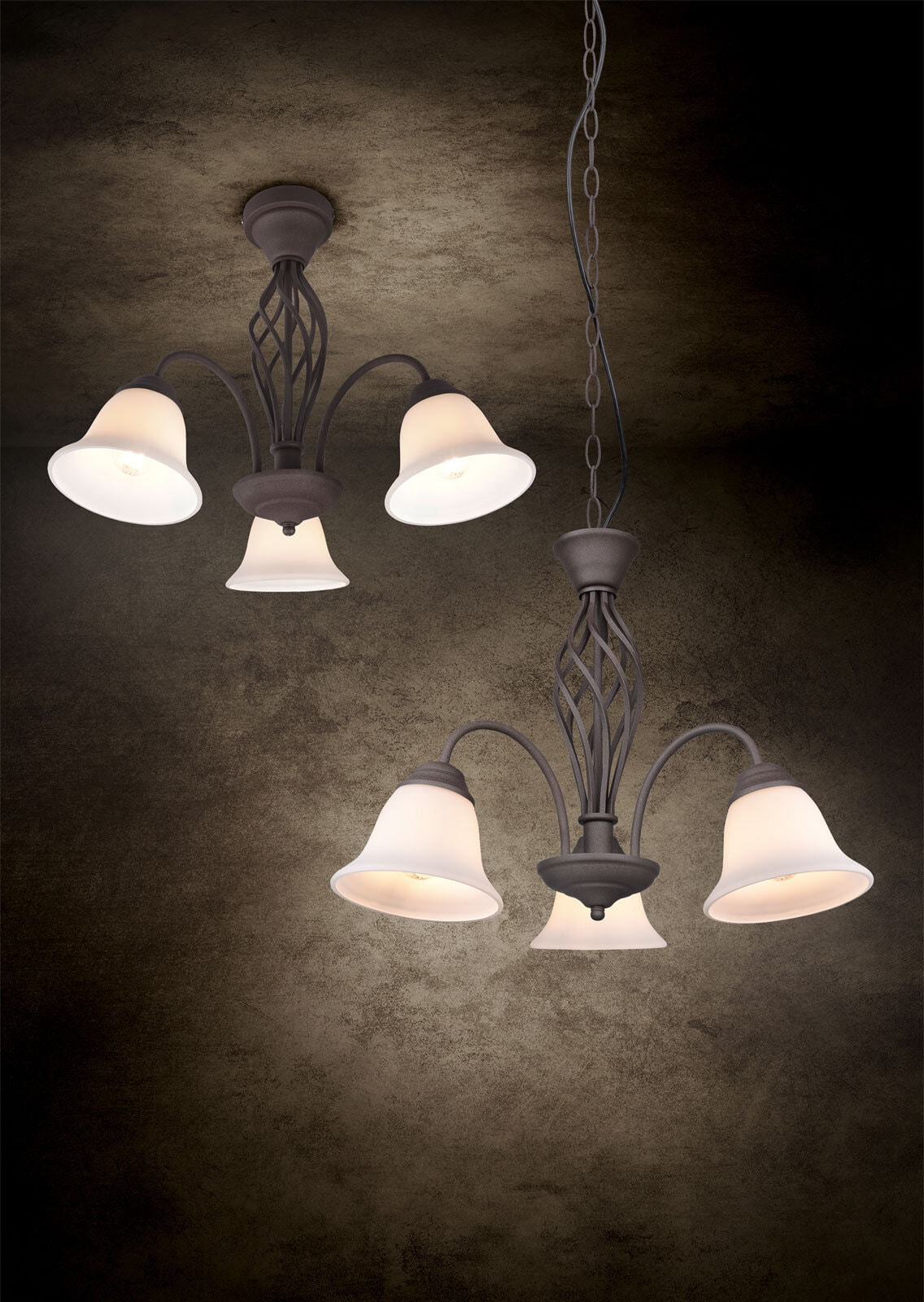 Rustica Krone braun, mehrfarbig, rot, 101000324, D/H: 55/150 cm, Metall