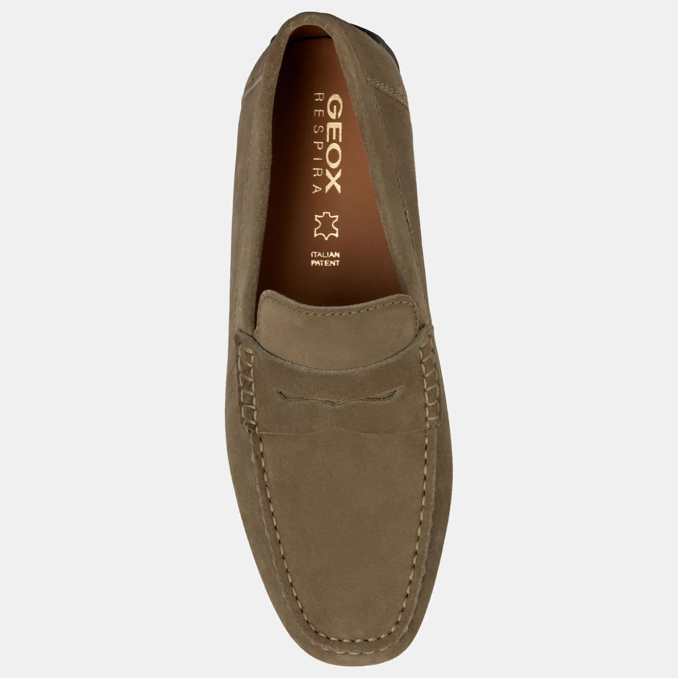 Geox Mocassins en Velours de Cuir Kosmopolis marron