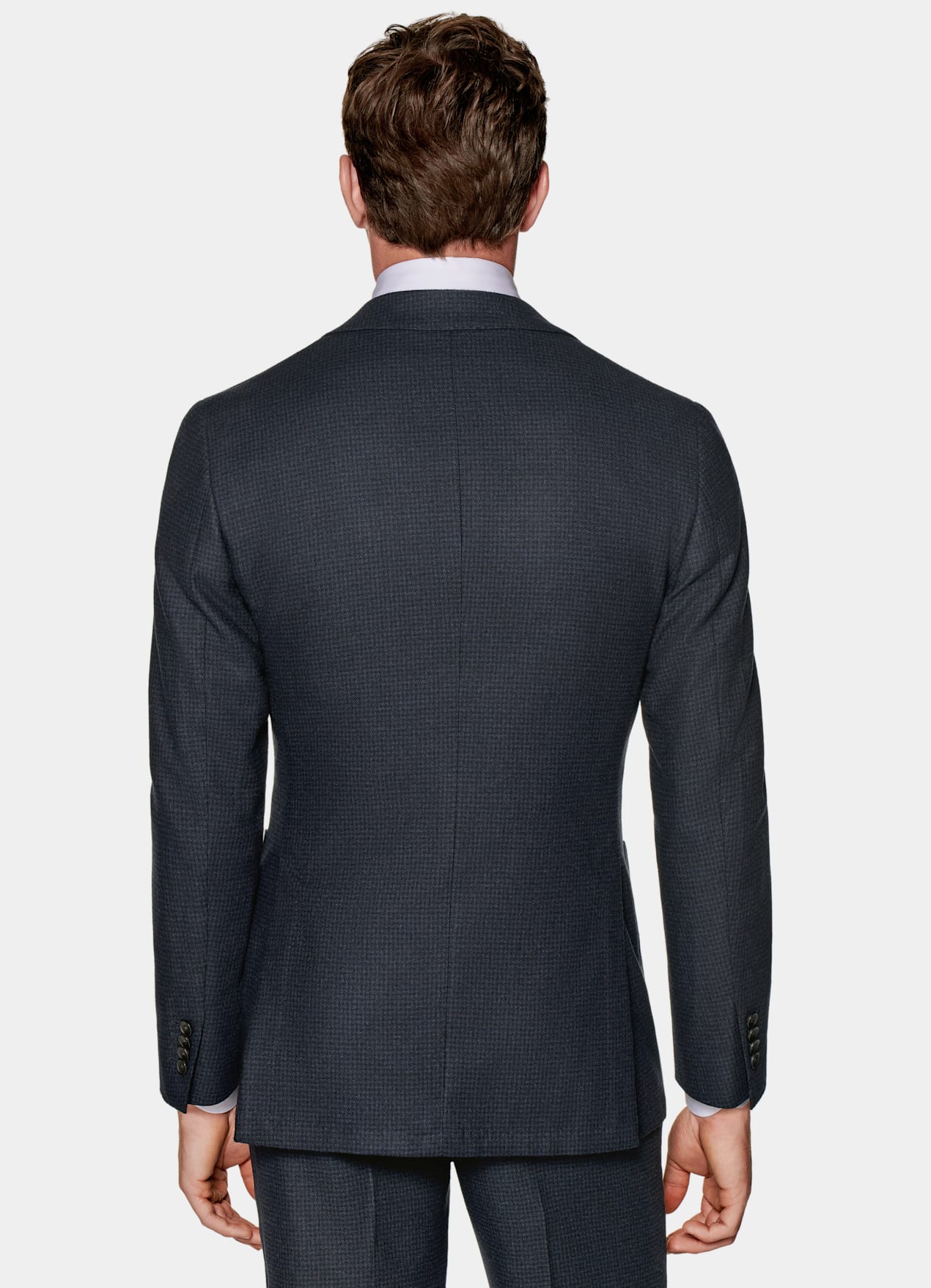 Costume trois pièces Havana coupe Tailored bleu marine pied-de-poule