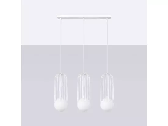 Applique Brina moderne en acier - 3 sources lumineuses - L.54 x H.115 cm - blanc