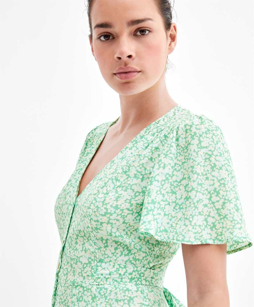 vestido longo floral