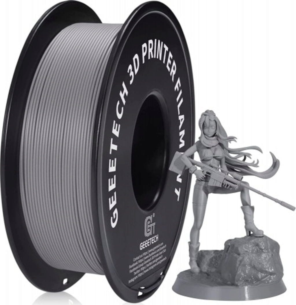 GEEETECH  PLA Matte Grey, 1,75 mm / 1000 g    Mattes PLA-Filament mit stärkerer Zähigkeit