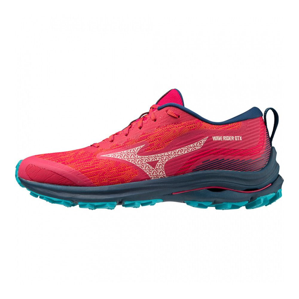 Mizuno WAVE RIDER GTX - Chaussures trail Femme jazzy/blue opal/bluebird