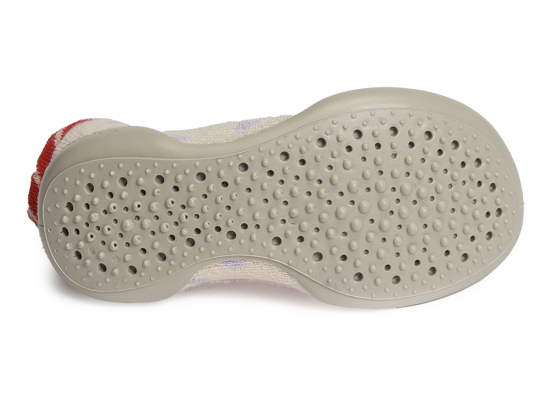 Ballon coeur noeud beige rouge