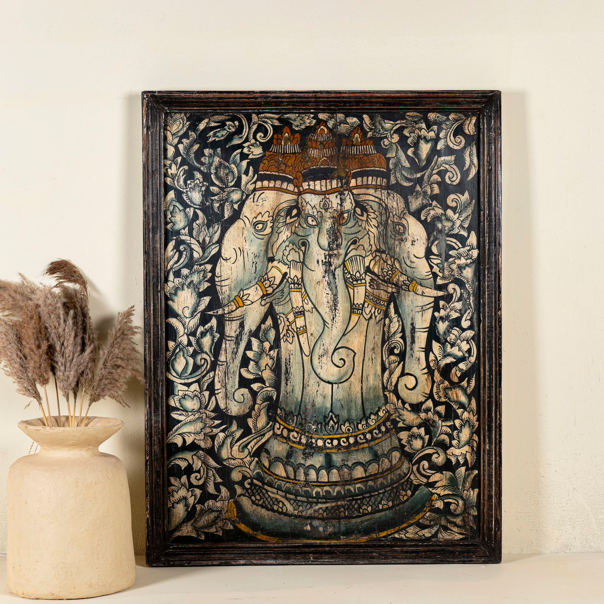 Wanddecoratie Ganesha uniek stuk #1