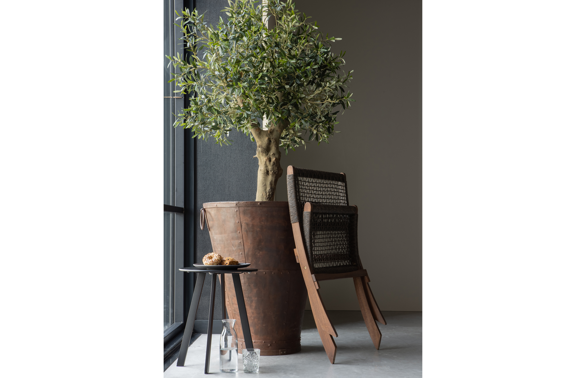 WOOOD bijzettafel Fer metaal Fer bijzettafel metaal zwart Ø70cm