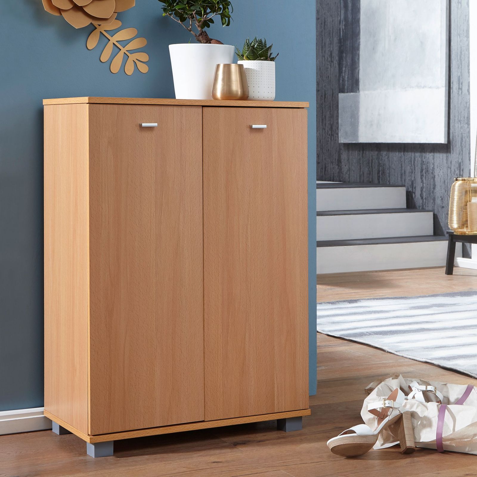 Schuhschrank - Buche - 90 cm