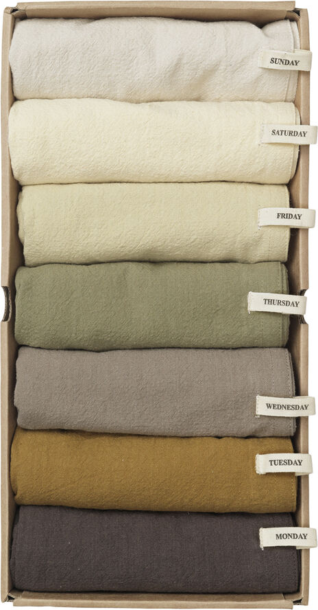 ferm LIVING Day Tea Towel - Set of 7 - Calm Calm