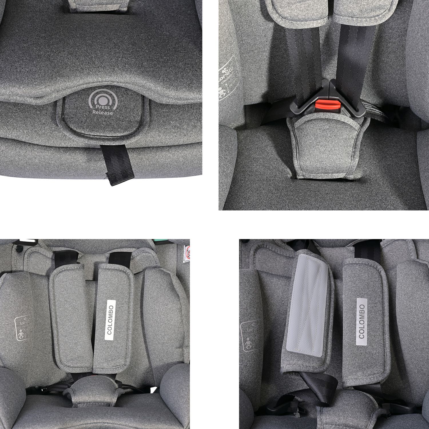 Lorelli Kindersitz Colombo i-Size (76-150 cm) Kopfstütze verstellbar, SPS-System gelb