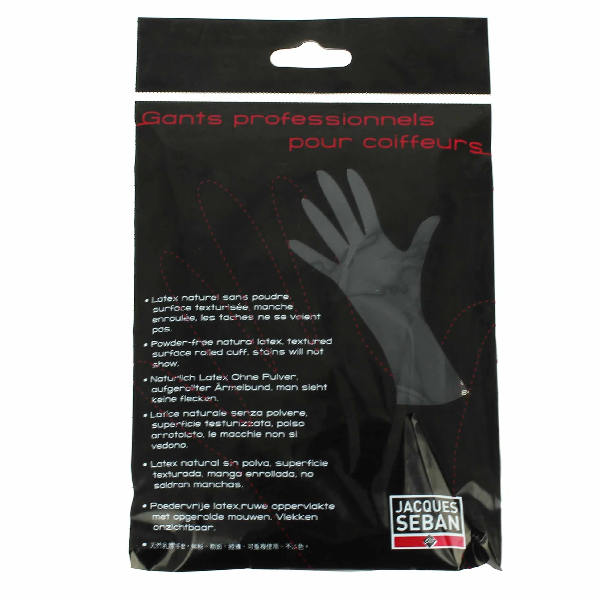 1 paire de gants noirs en latex