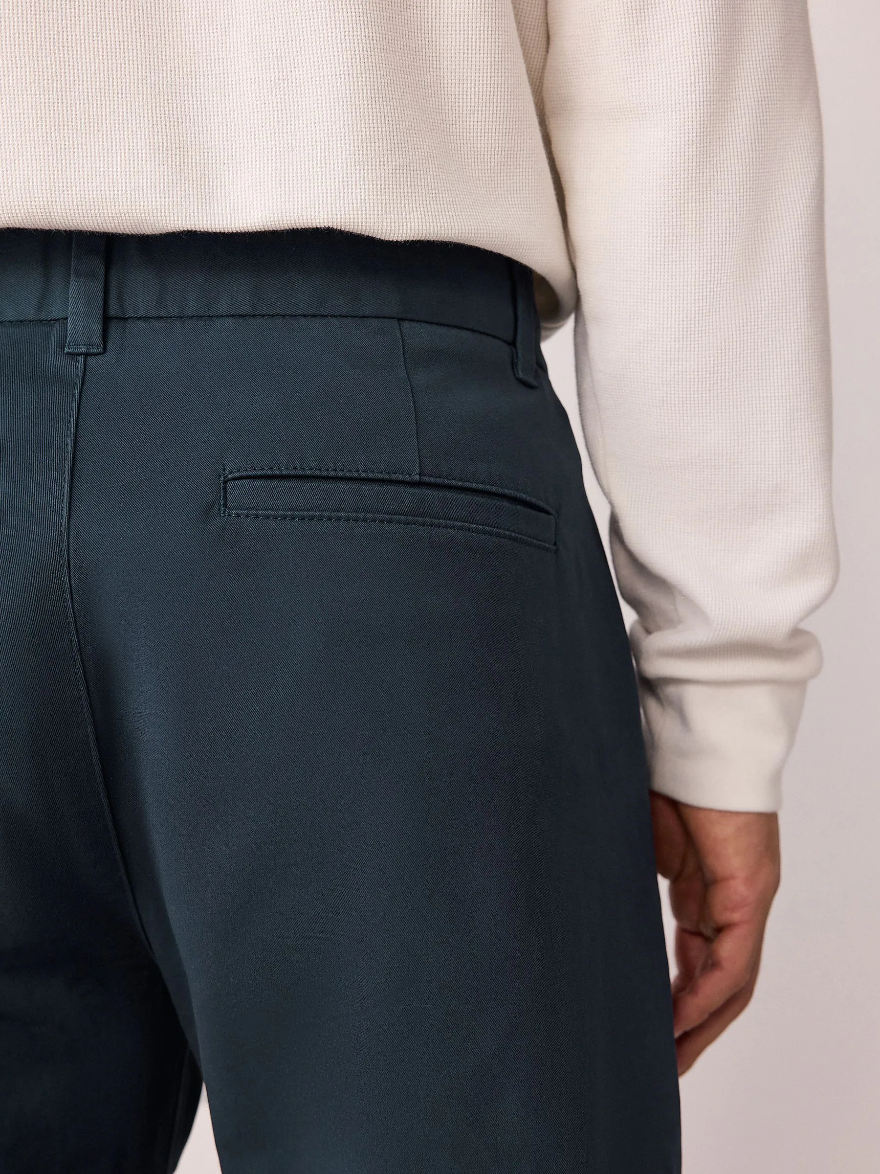 Blauw - Standaard toelopende pasvorm - Stretchy chino