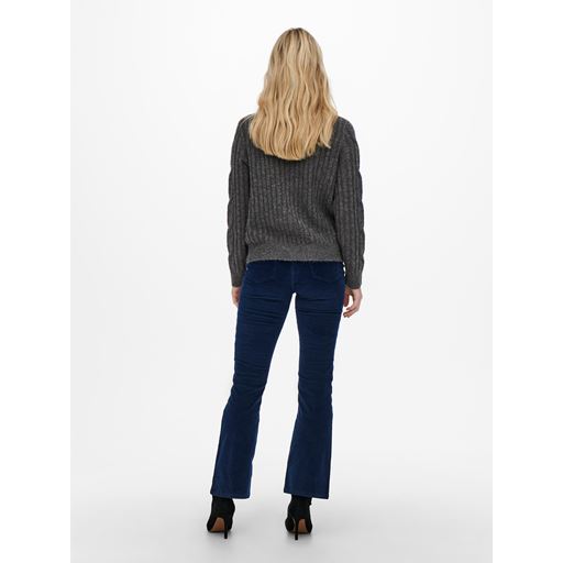 JDY Andrea Striktrøje, Dark Grey Melange, XL