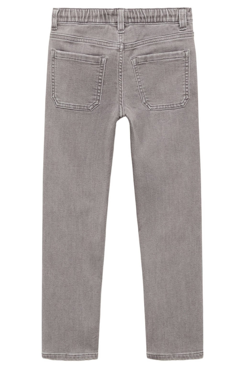 Mango Kids regular waist regular fit jeans grijs