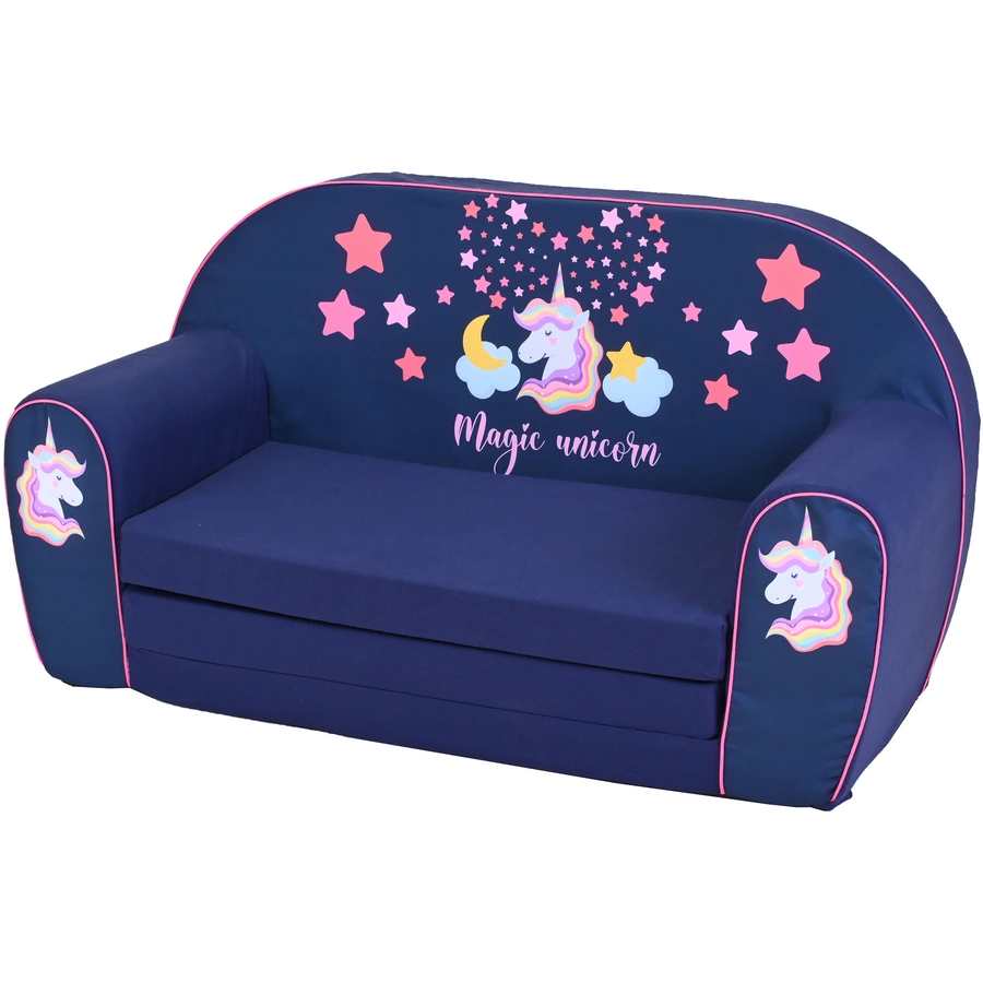 knorr toys® Kindersofa Magic Unicorn blau