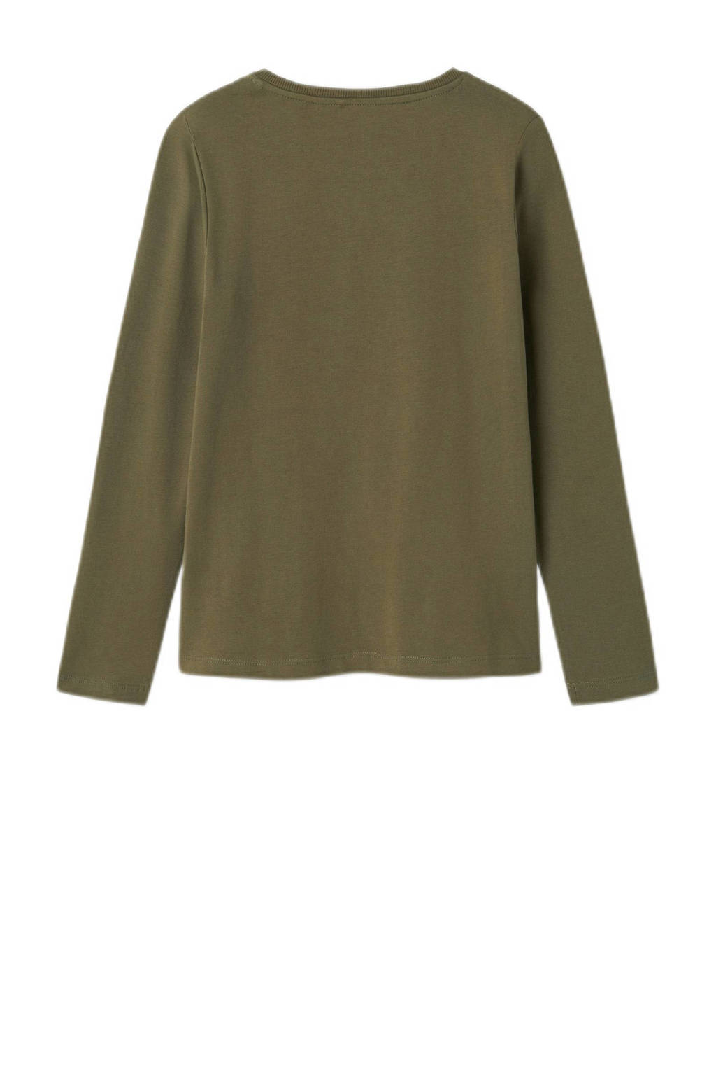 NAME IT longsleeve NKMVUX met printopdruk groenbruin