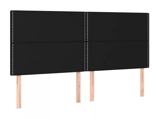 Sommier tapissier avec matelas et LED Noir 180x200 cm Tissu