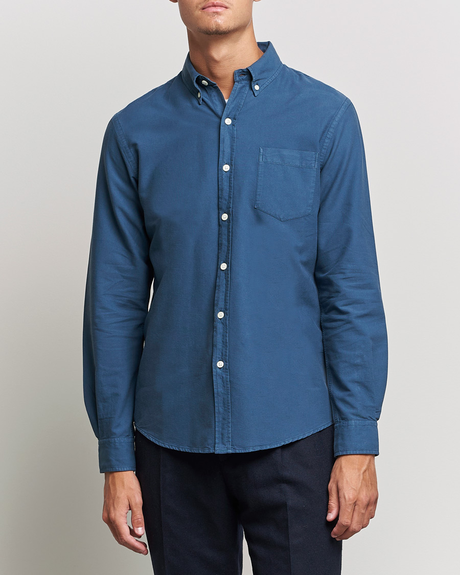 Colorful Standard Classic Organic Oxford Button Down Shirt Petrol Blue