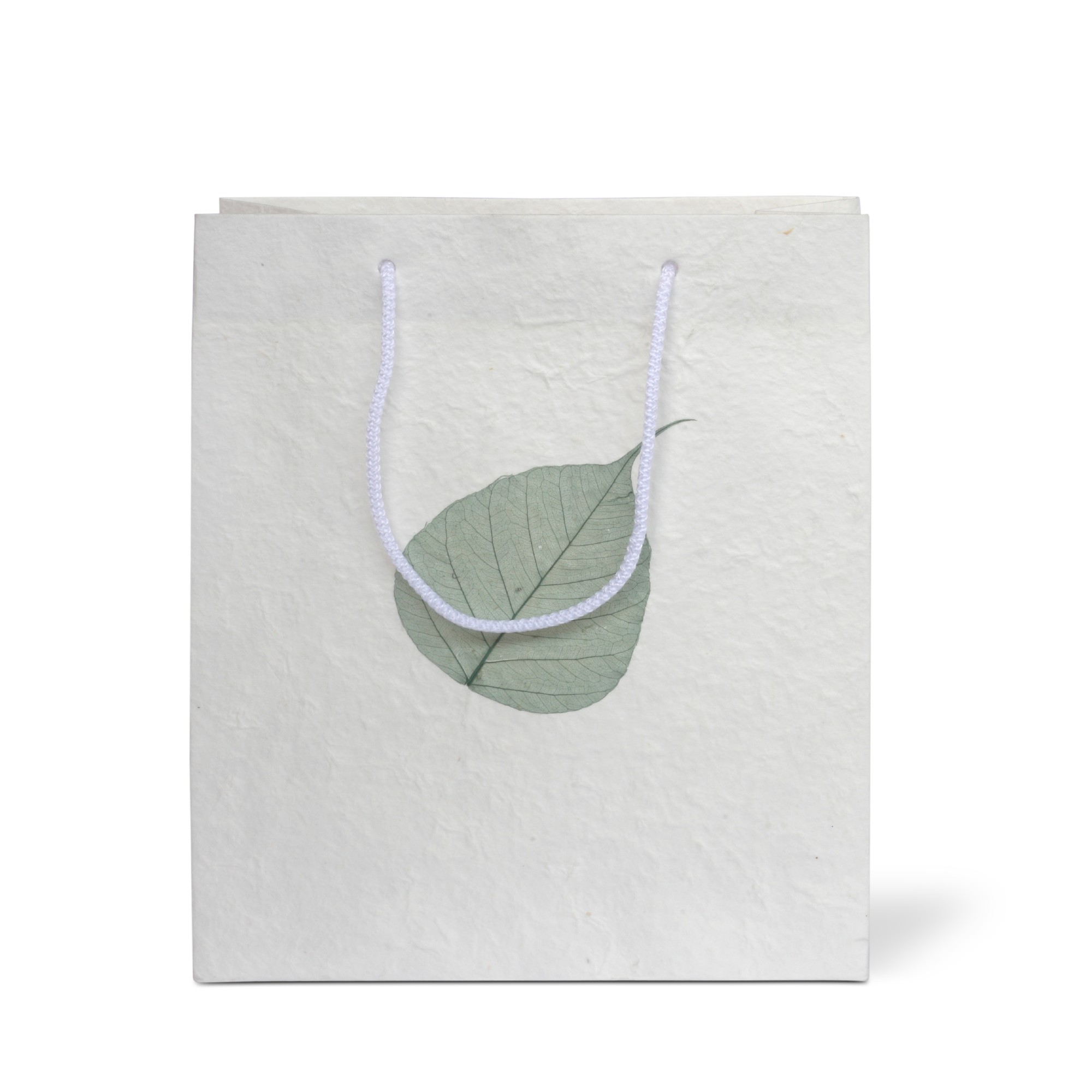 Tasche 'Bodhi-Blatt', weiß, B 25 cm, H 30 cm, T 10 cm günstig bestellen