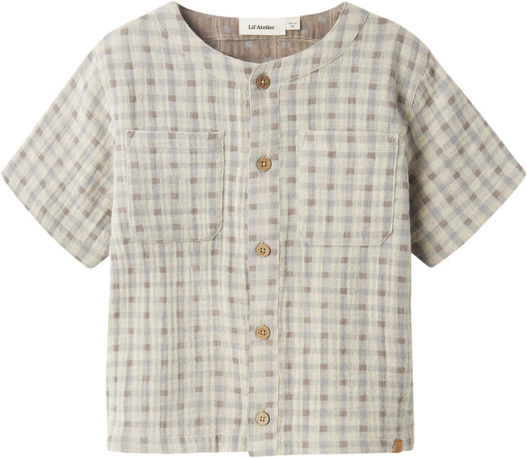 Lil' Atelier NMMJOEY SS SHIRT LIL Bleached sand