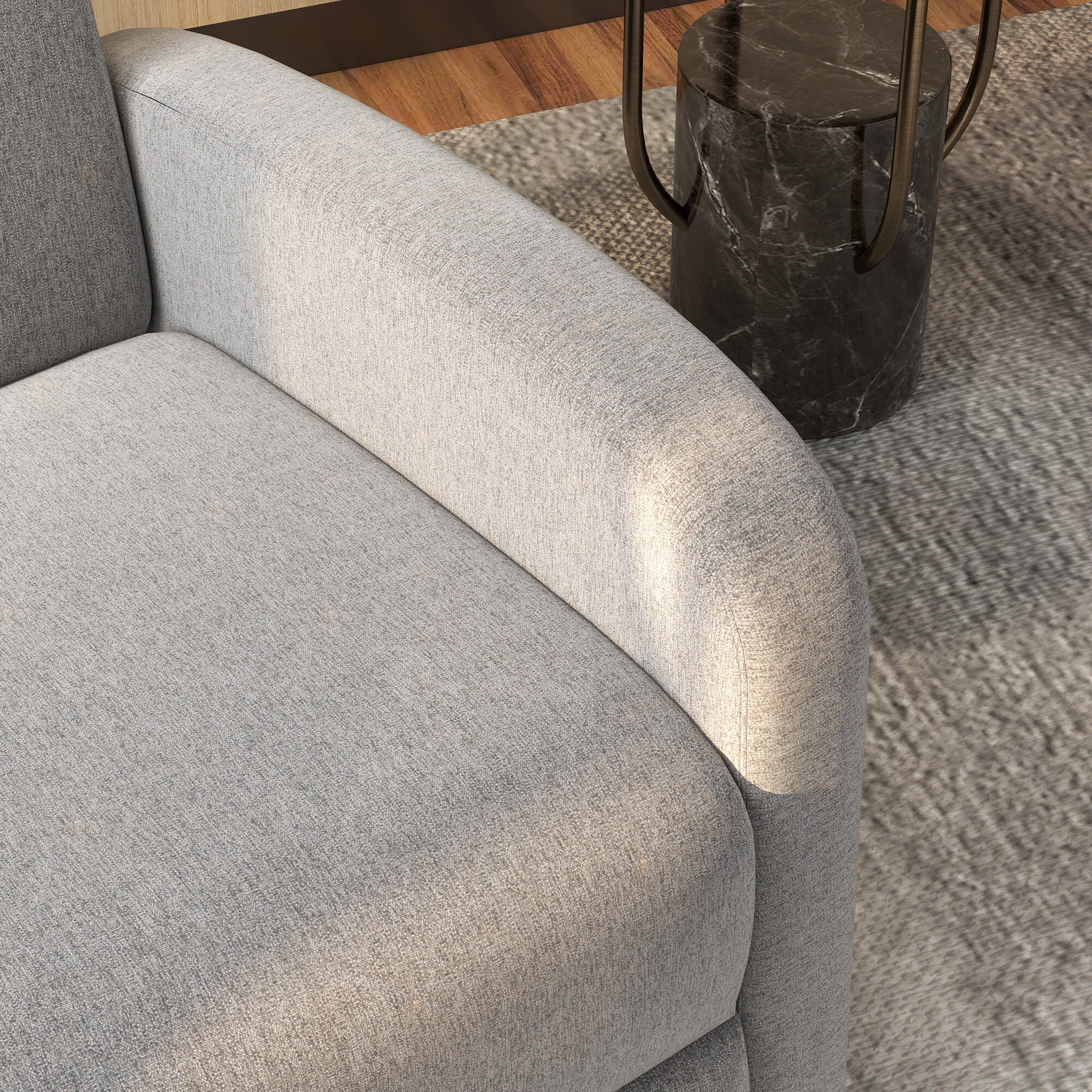 HOMCOM Relaxsessel mit Fußstütze grau 64L x 86B x 102H cm