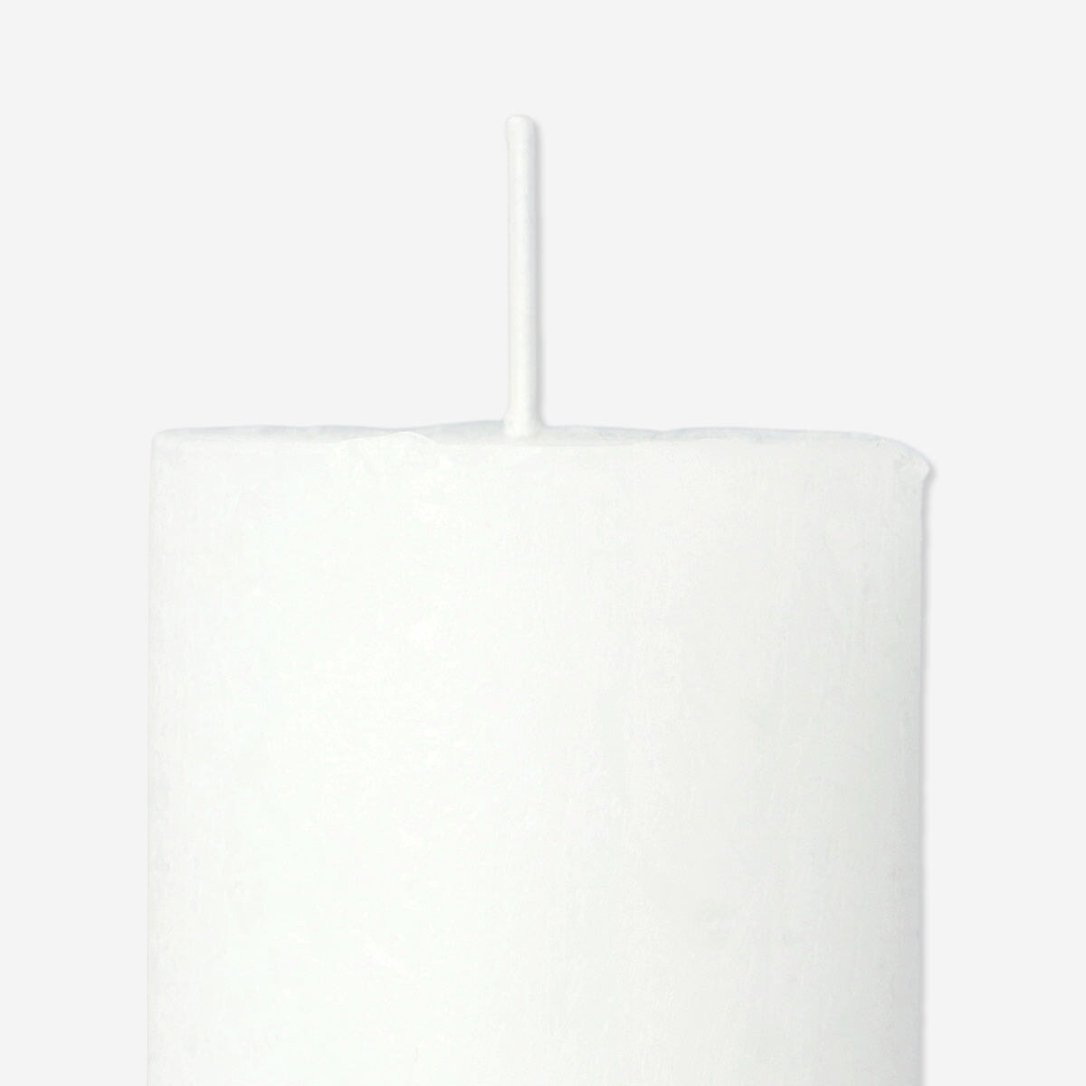 Hvidt rustikt bloklys - 8 cm