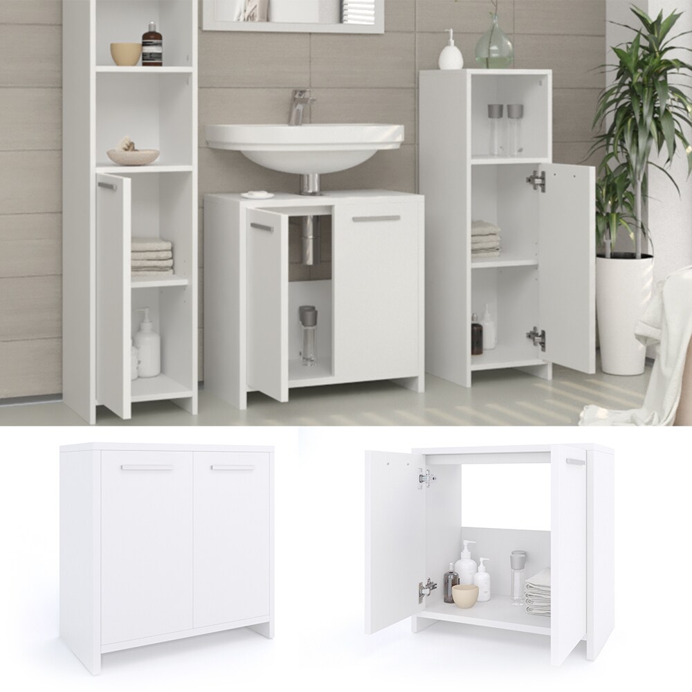 Vicco Waschbeckenunterschrank Unterschrank Badschrank Kiko Weiß Waschtisch