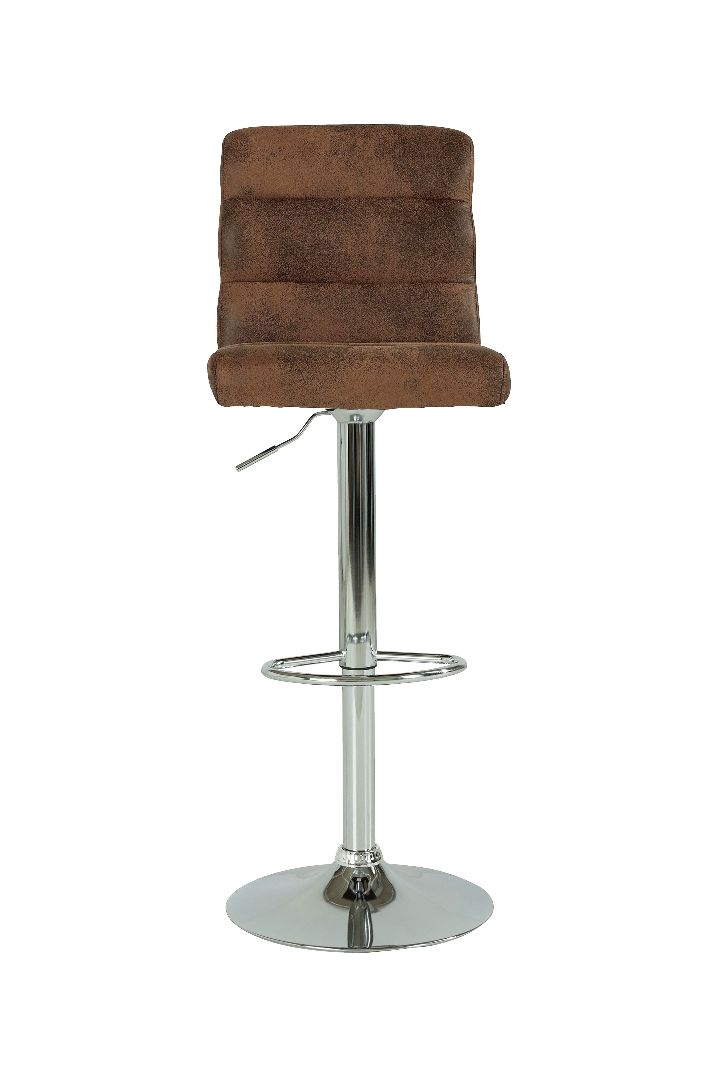 byLIVING Barhocker PHIL, 2-er Set, Vintagebezug braun, Gestell chrom,