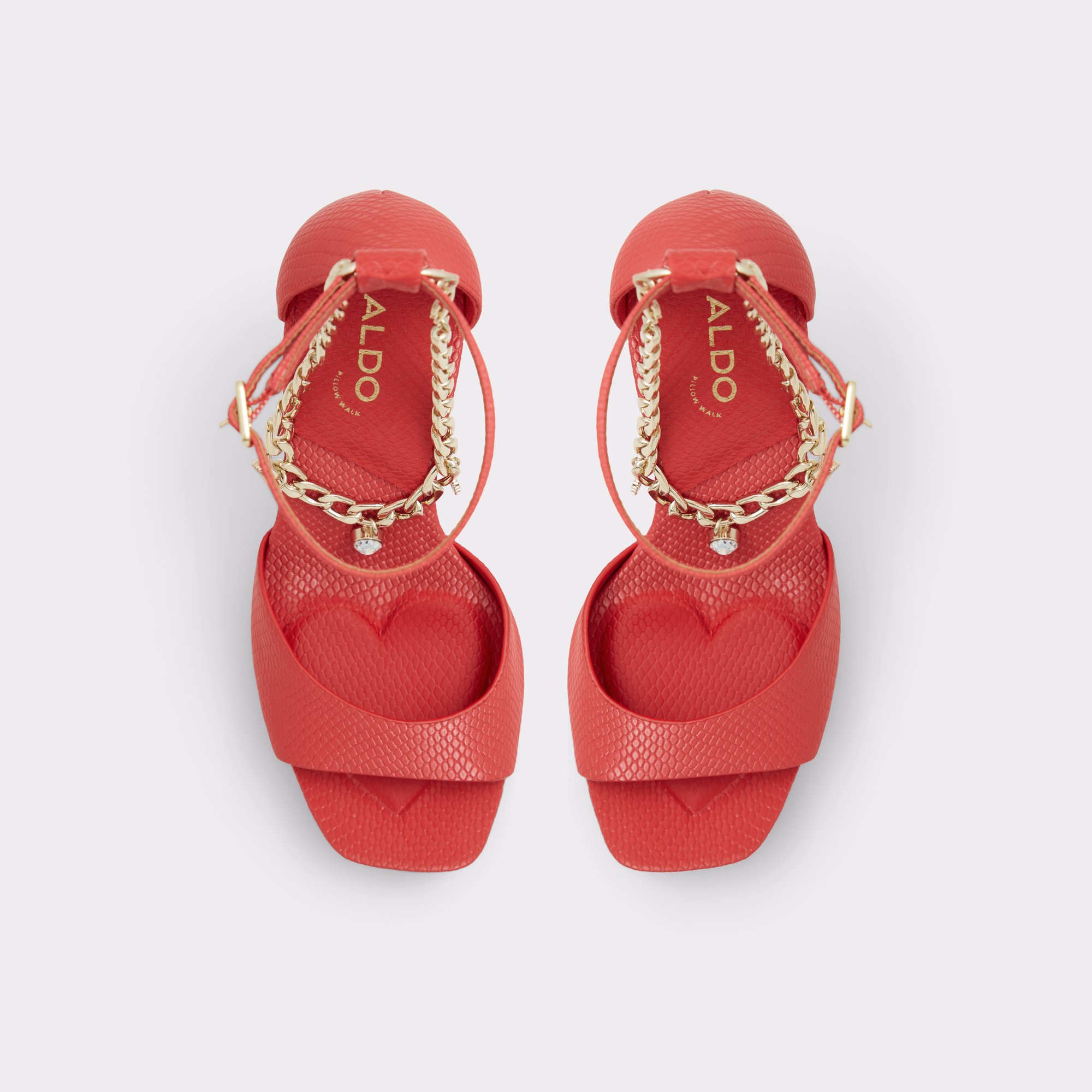 Prisilla Red Synthetic Snake Women High heels