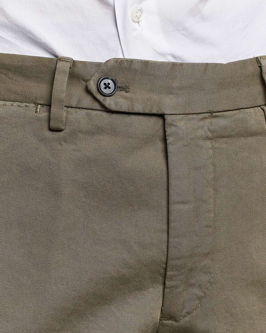 Oscar Jacobson Danwick Cotton Trousers Olive