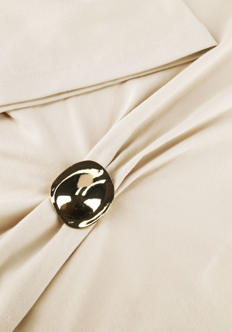 beige second female t-shirt enora brooch tee