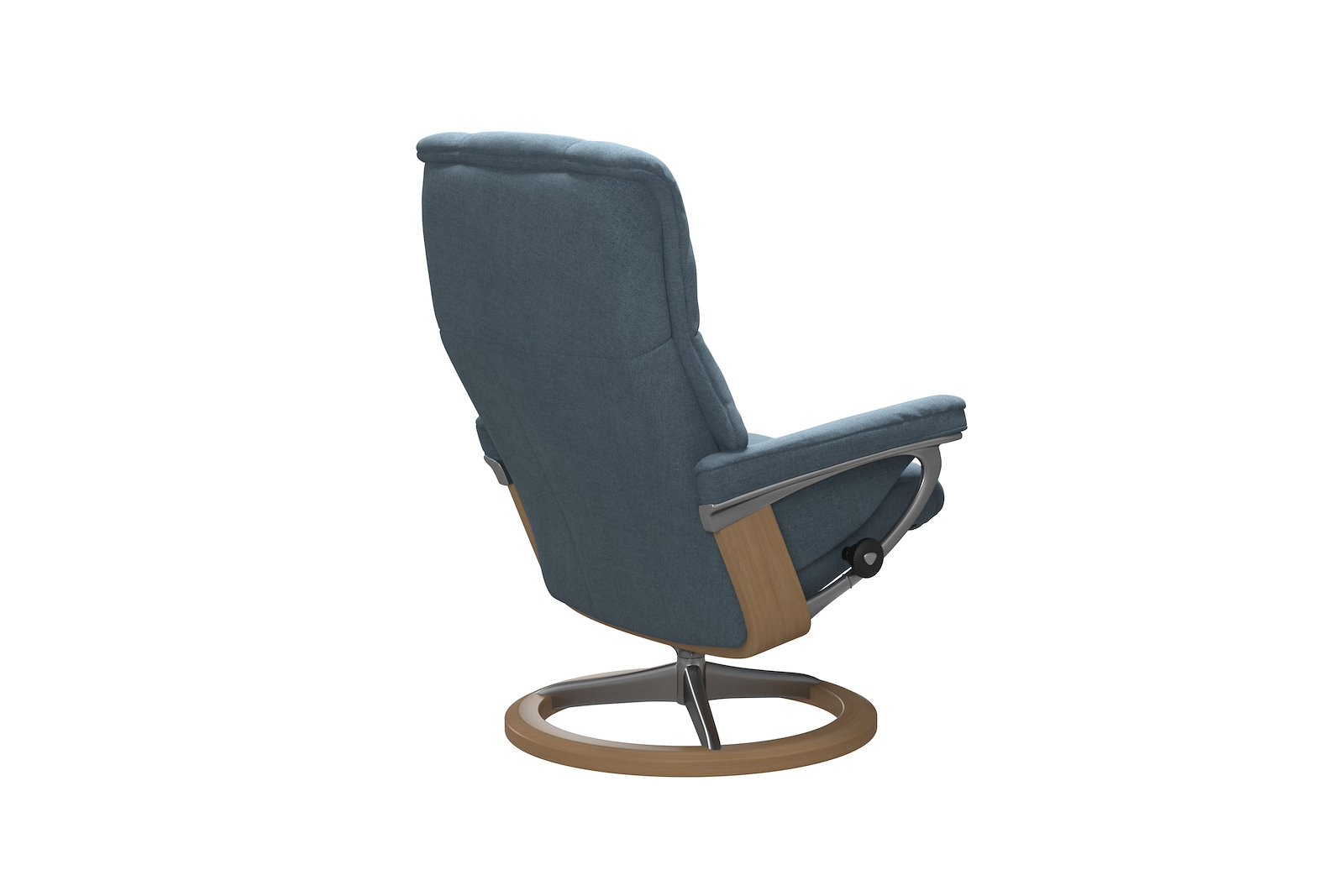 Stressless® Mayfair Lenestol Signature (L) Tekstil Dahlia Light Blue og Signature understell i eik og krom