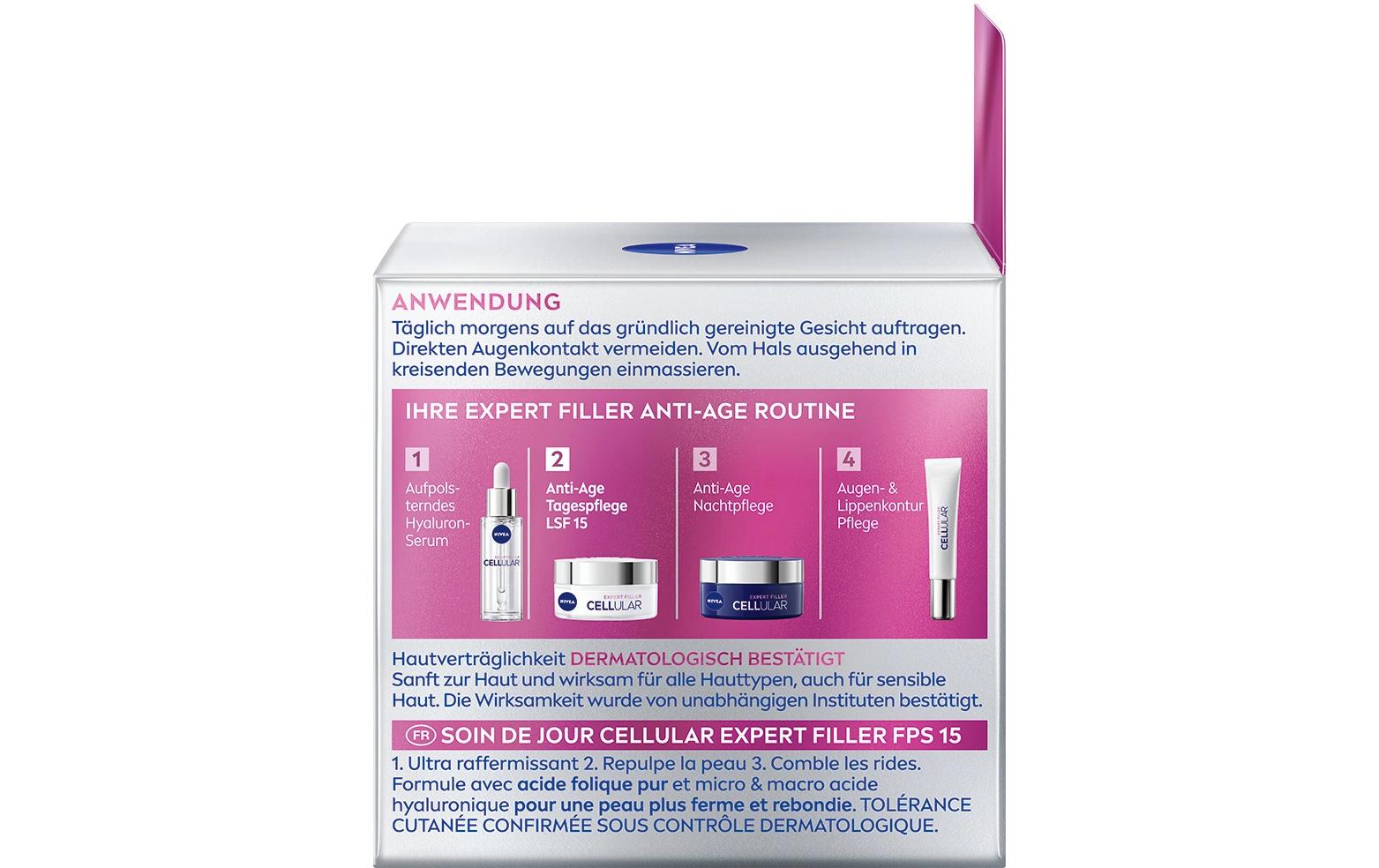 Tagescrème Cellular Expert Filler Anti-Age LSF 15 50 mlFüllende Wirkung für Festigkeit und Volumen
