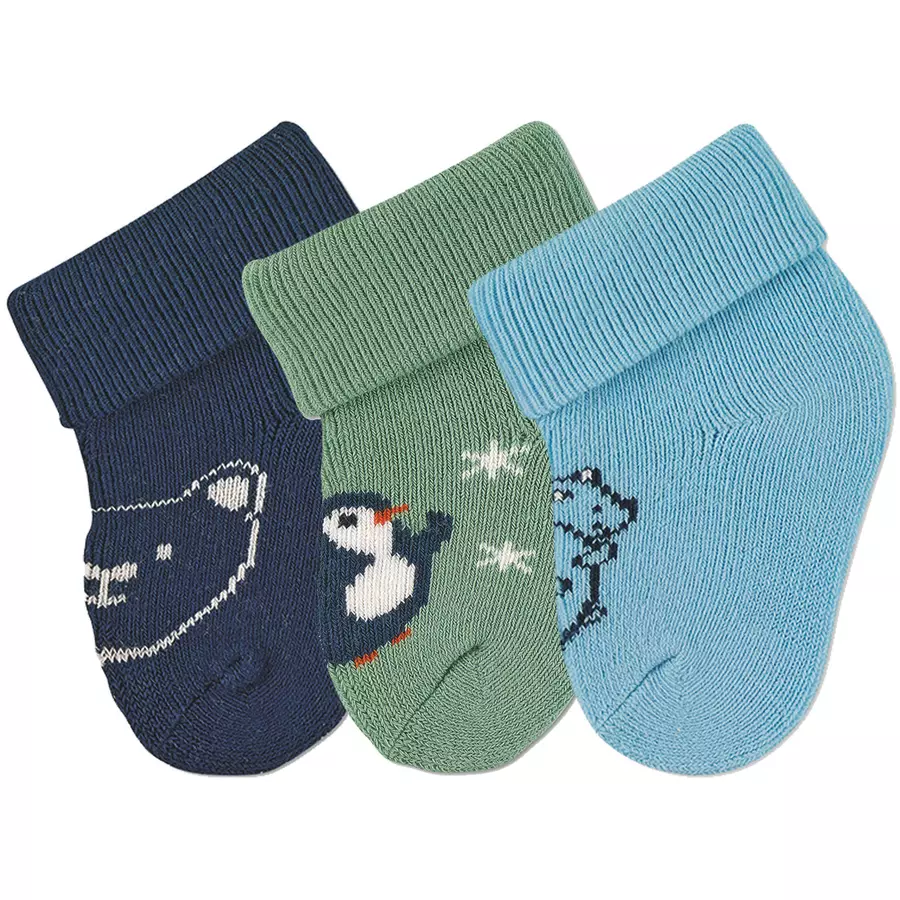 Sterntaler Erstlingssöckchen 3er-Pack Bär marine