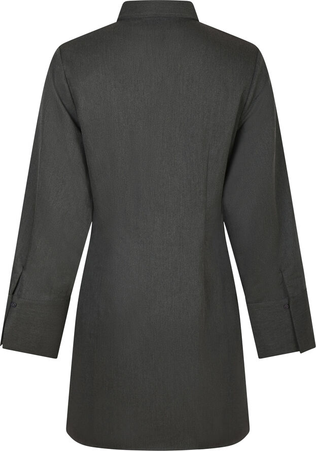 Neo Noir Cajsa Solid Shirt Dress Dark grey