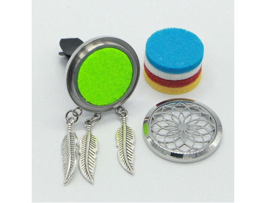 ZEN AROME - Diffuseur d'huiles essentielles pour voiture en inox clip'ar...