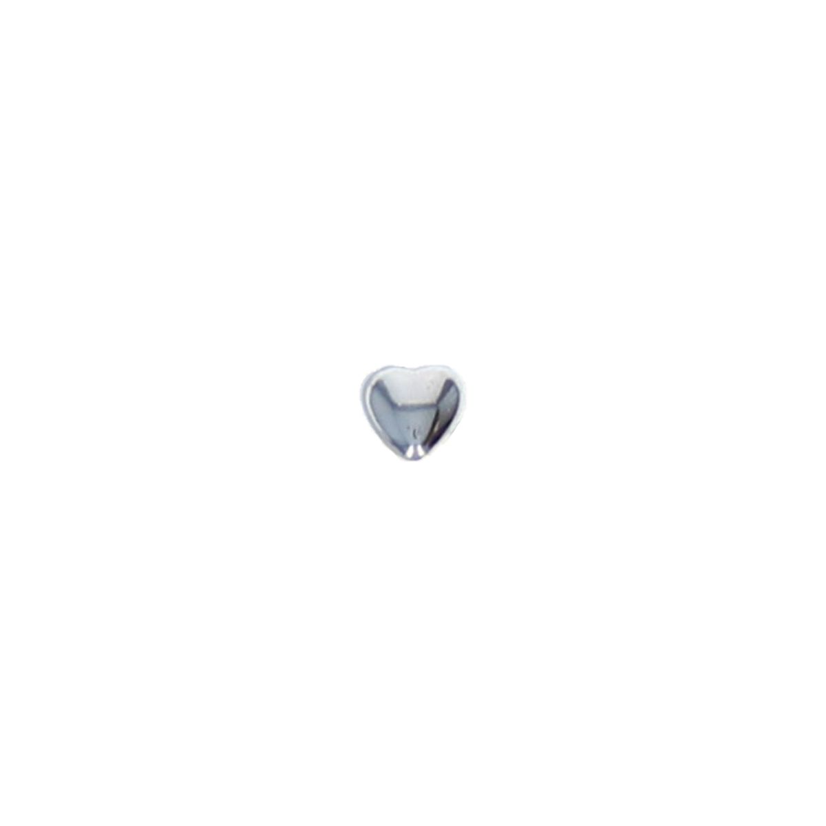 Boucle d'oreille cœur argenté Roodoudou