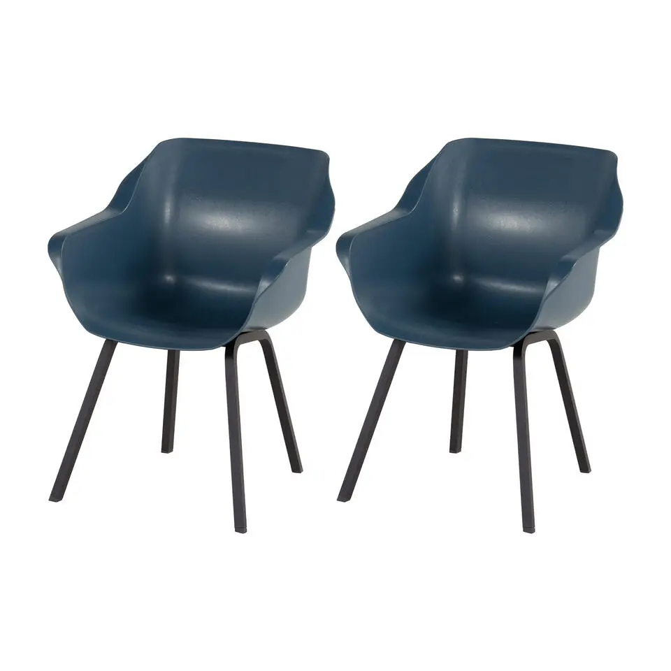 Set van 2 - Hartman Sophie Element dining armstoel - Steel Blue