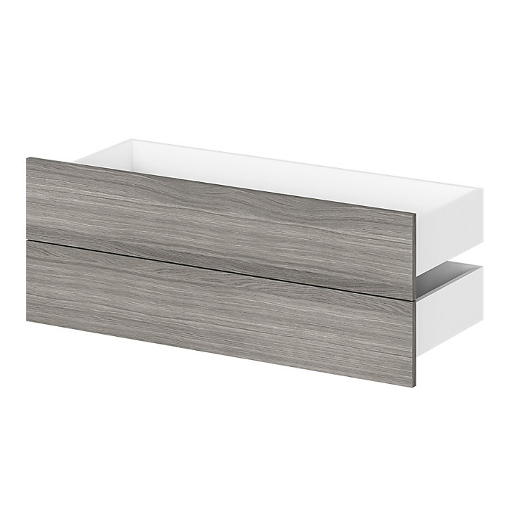 Lot de 2 tiroirs chêne grisé GoodHome Atomia L. 99,7 x P. 40 cm