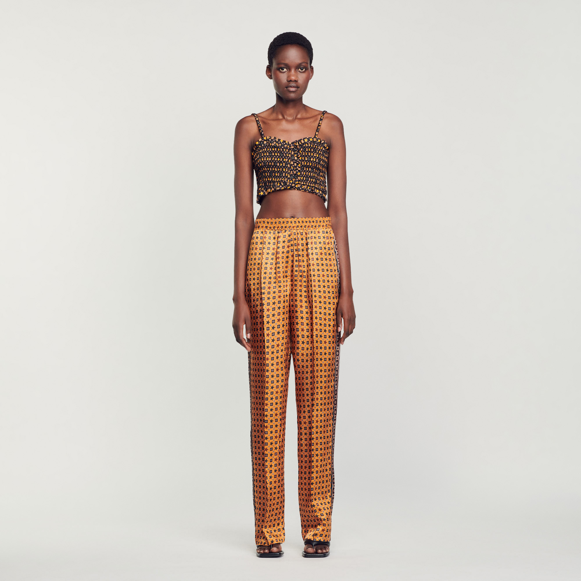 Pantalon satine imprime
