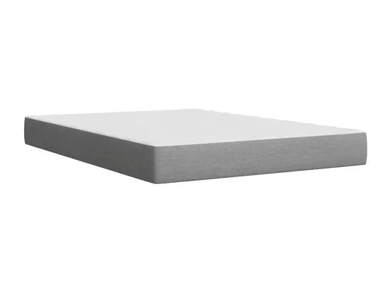 Sommier à lattes de lit avec matelas Gris clair 160x200cm Tissu