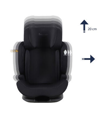 Beemoo Recline i-Size Beltestol, Black Stone