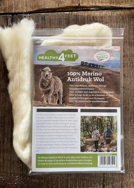 Healthy4Feet Wandel 100% Merino Antidruk Wol 50 + 5 gram (55 gr)