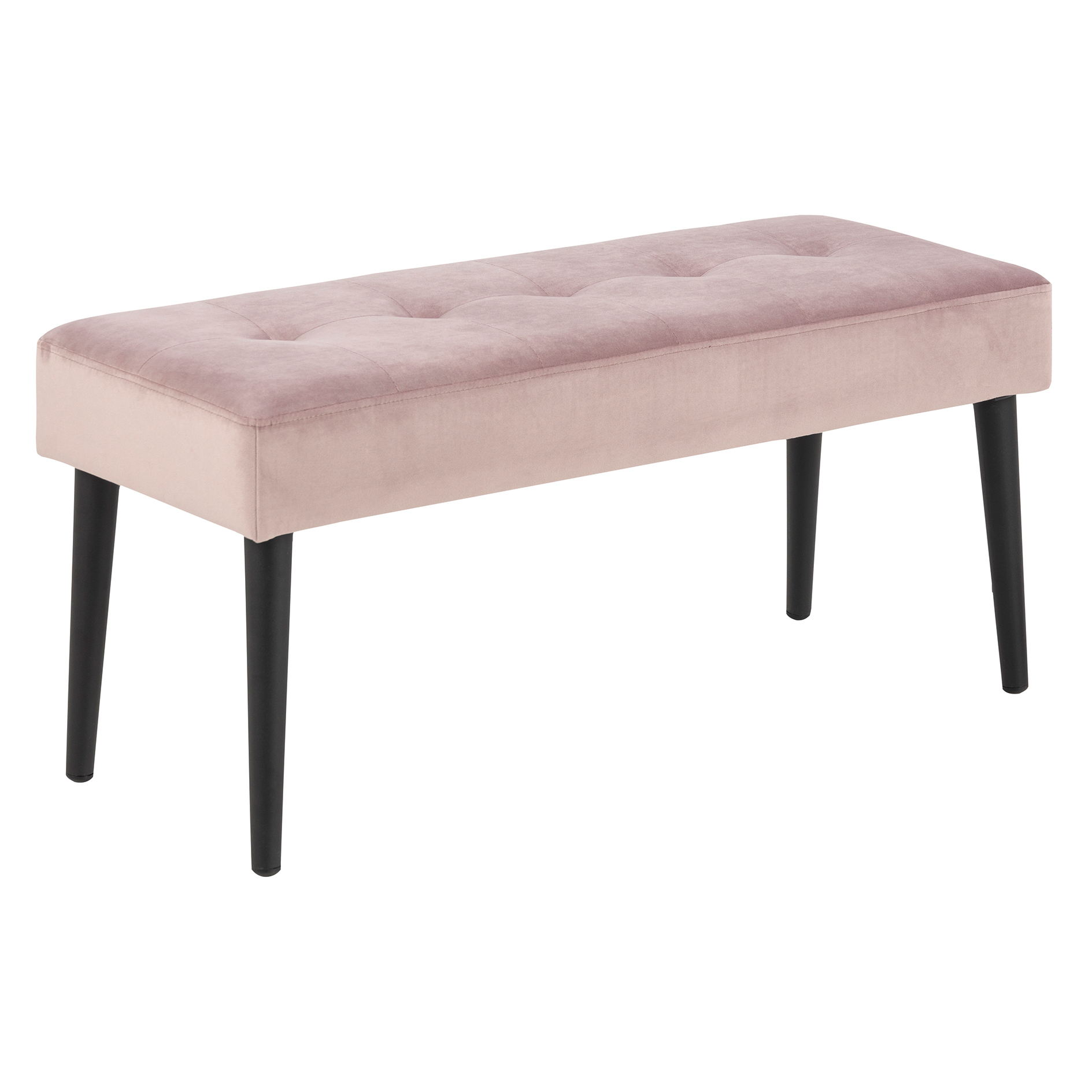 Bank GLORY - rot-schwarz - Samt - 95 cm