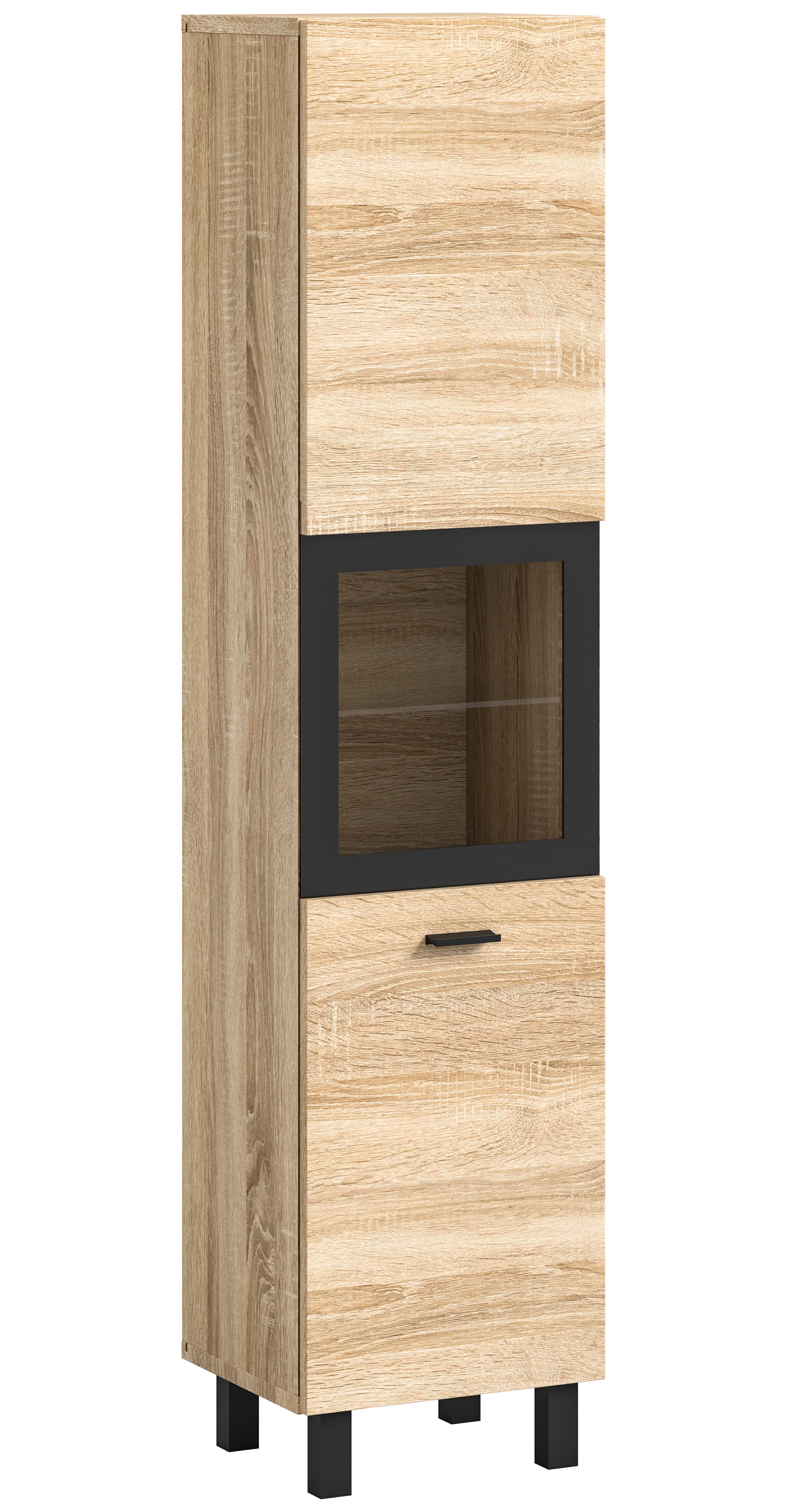 Bad-Midischrank BOSTON braun/schwarz 125cm