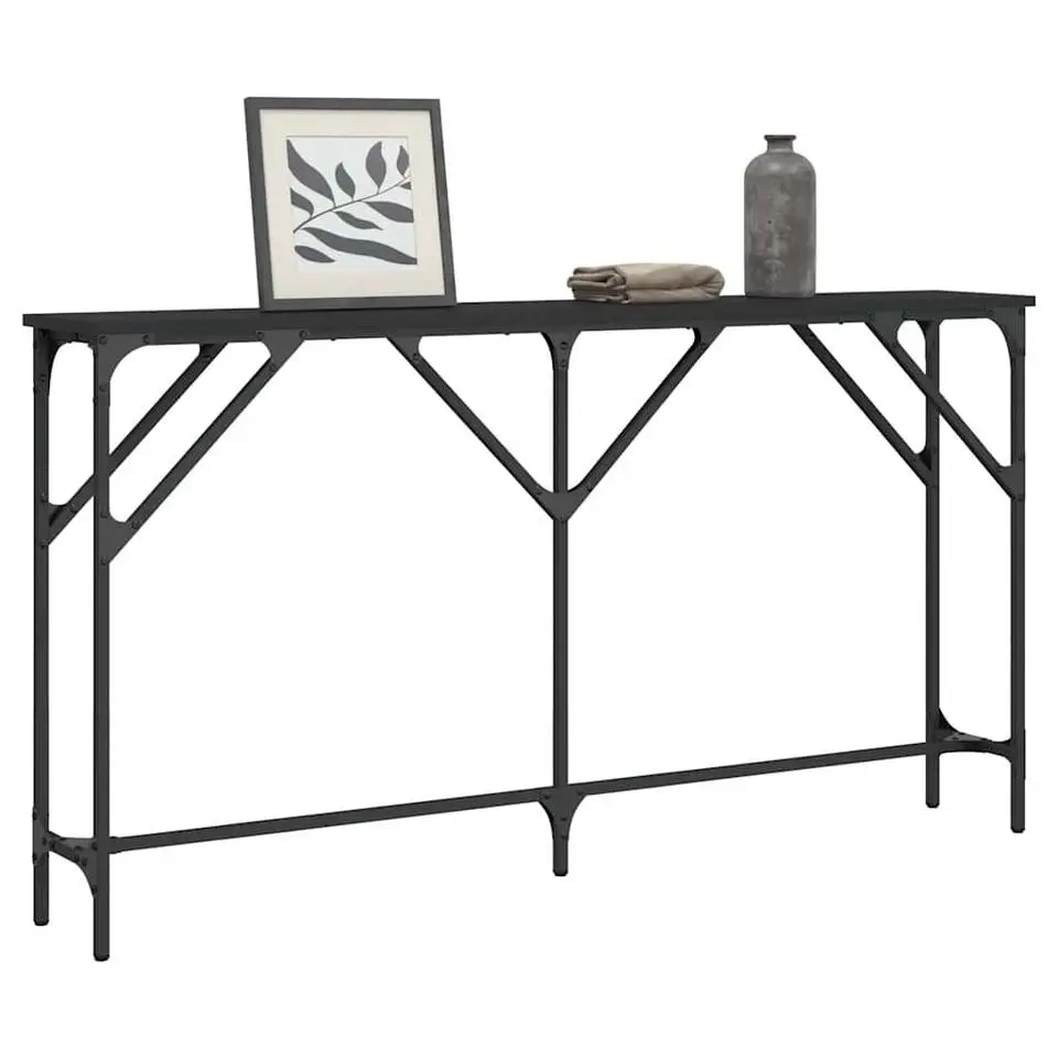 vidaXL - Wandtafel - Zwart - Bewerkt hout