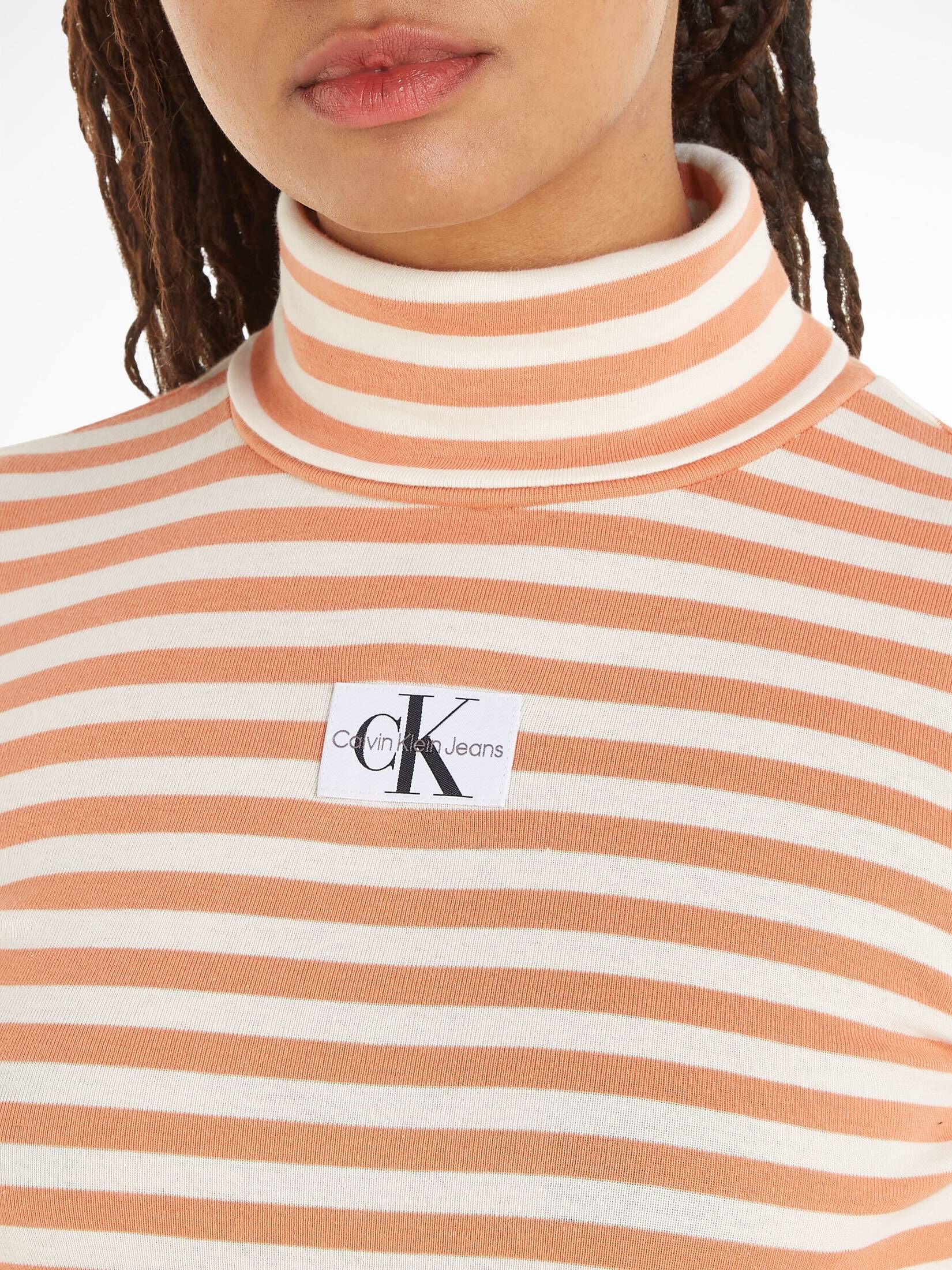 CALVIN KLEIN JEANS| Damen Longsleeve mit Rollkragen